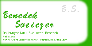 benedek sveiczer business card